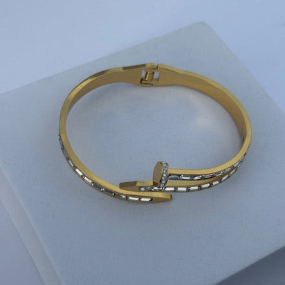 Front Openable AD NAil Style Bracelet on White Board