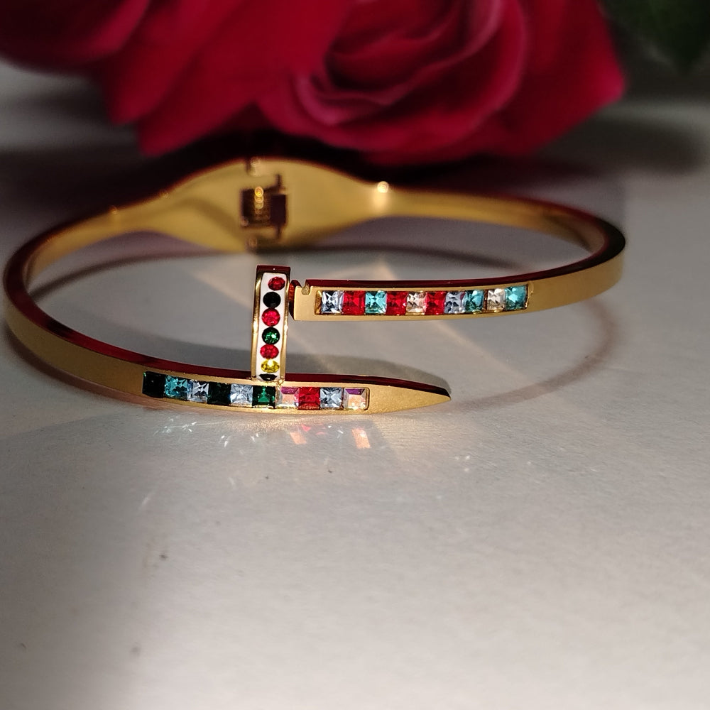 Multicolored Openable Nail Bangle