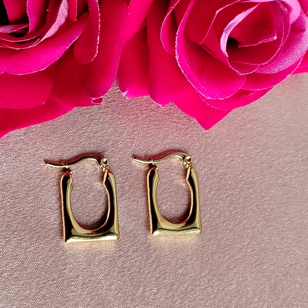 Square Hoops with Endless Hoops Closure on Pink Backdrop