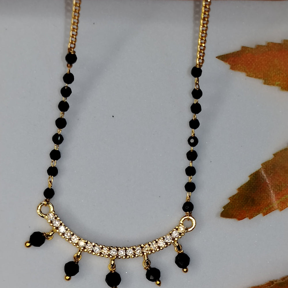American Diamond Mangalsutra with Charms