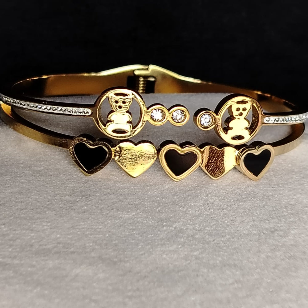 18 Gold Plated Anti-tarnish teddy heart Bracelet