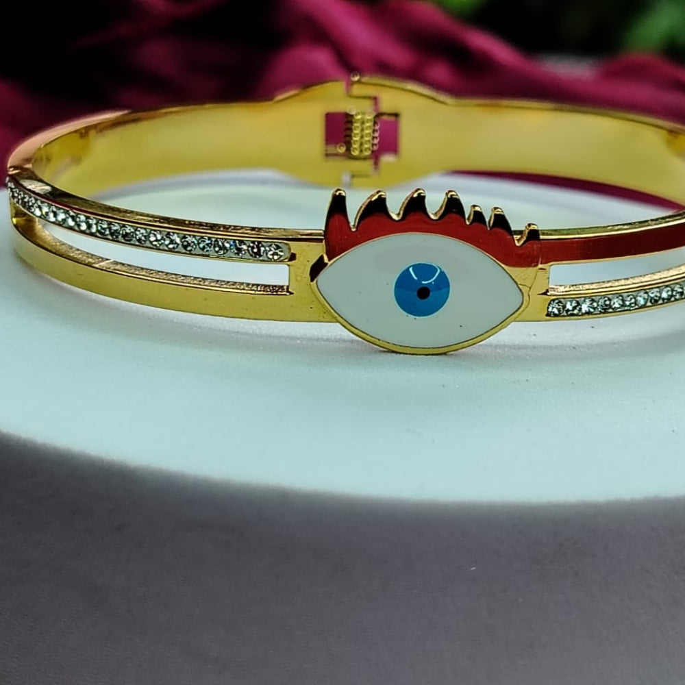 Openable Evil Eye Bracelet on a WHite Surface