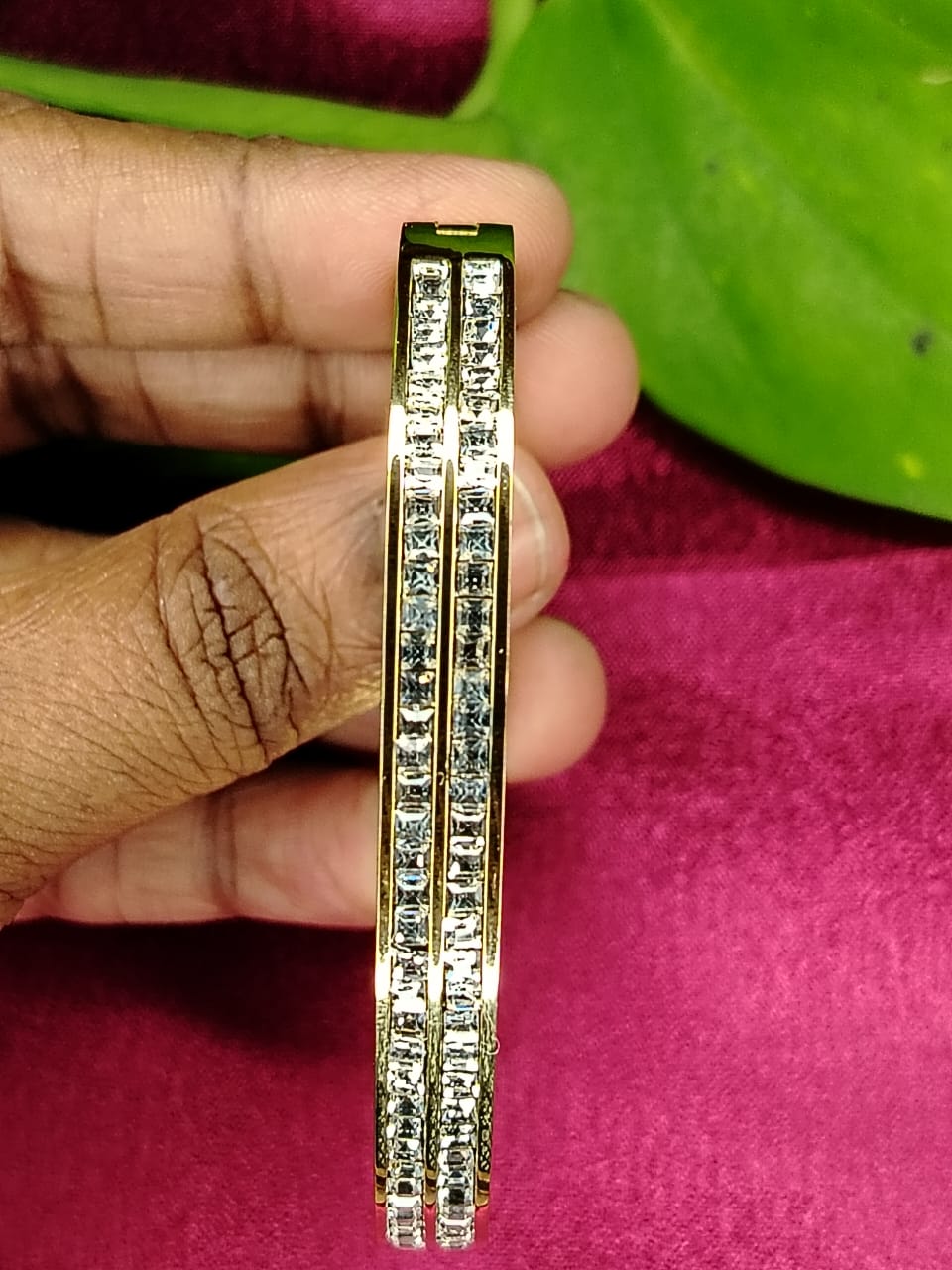 Two-layered Anti-tarnish CZ Bracelet