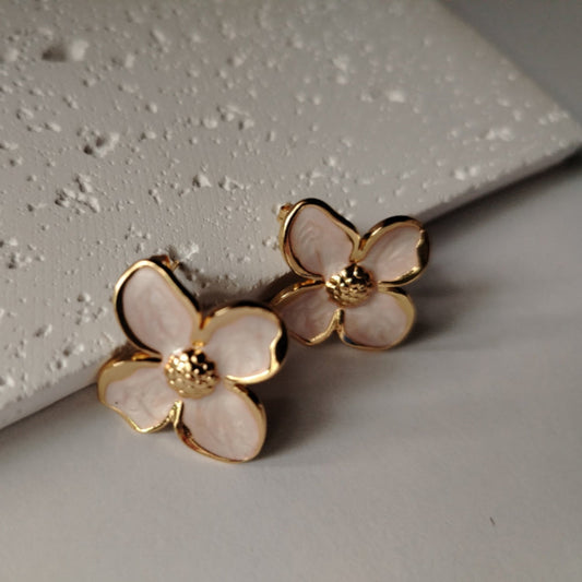 Korean Flower Tops with Pearlish Pink Enamel