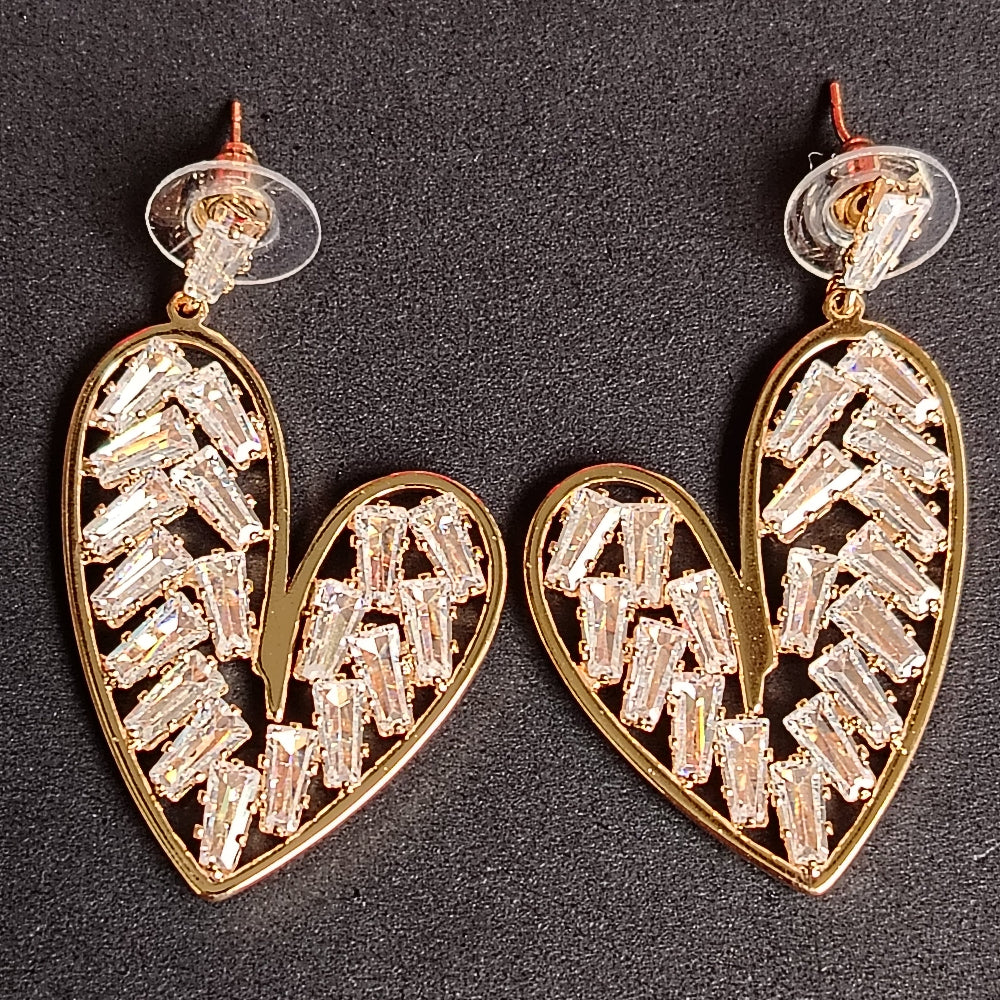 Jumbo Rosegold  AD Heart Danglers  
