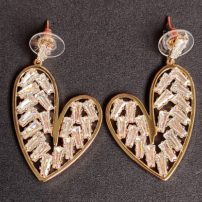 Jumbo Rosegold  AD Heart Danglers  