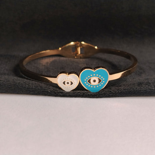 Anti-tanish Evil Eye in heart Braclet