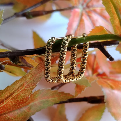 Carved Square Hoops on Maple Branches
