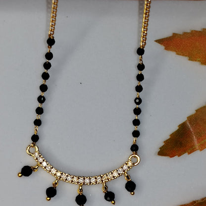 American Diamond Mangalsutra with Charms