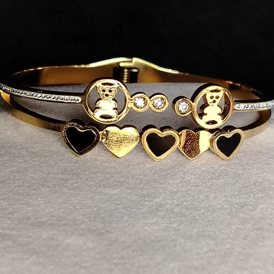 18 Gold Plated Anti-tarnish teddy heart Bracelet