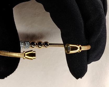 Model Holding Open Anti-tarnish Bracelet