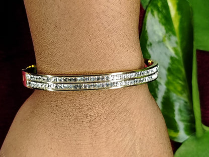 Two-layered Anti-tarnish CZ Bracelet