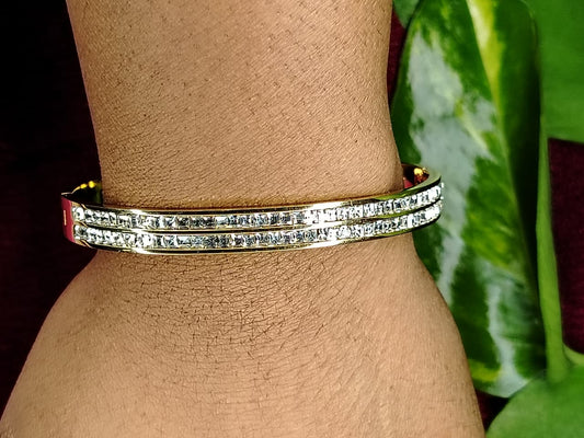 Two-layered Anti-tarnish CZ Bracelet
