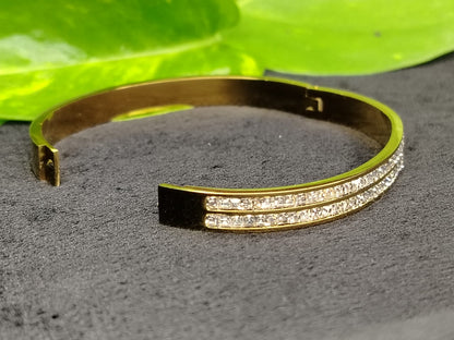 Two-layered Anti-tarnish CZ Bracelet