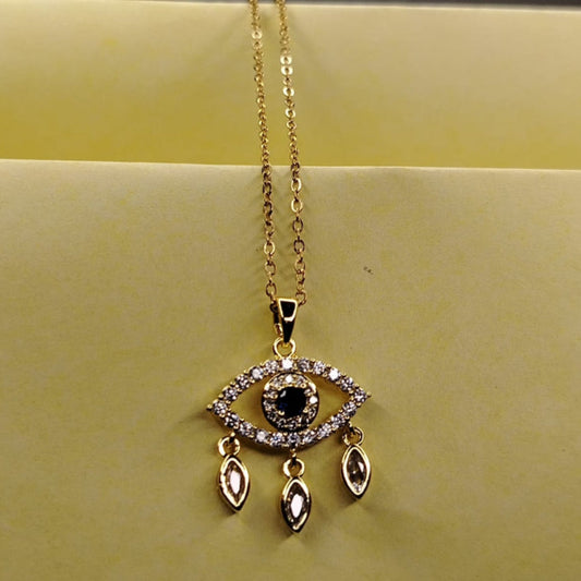 Tear Drop Eye Pendant with Maerican Diamond